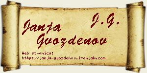 Janja Gvozdenov vizit kartica